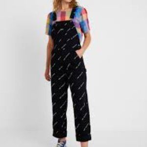 OBEY Fulton Overall Dungarees Black NWOT